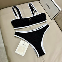 Contrast Trim Bikini Set