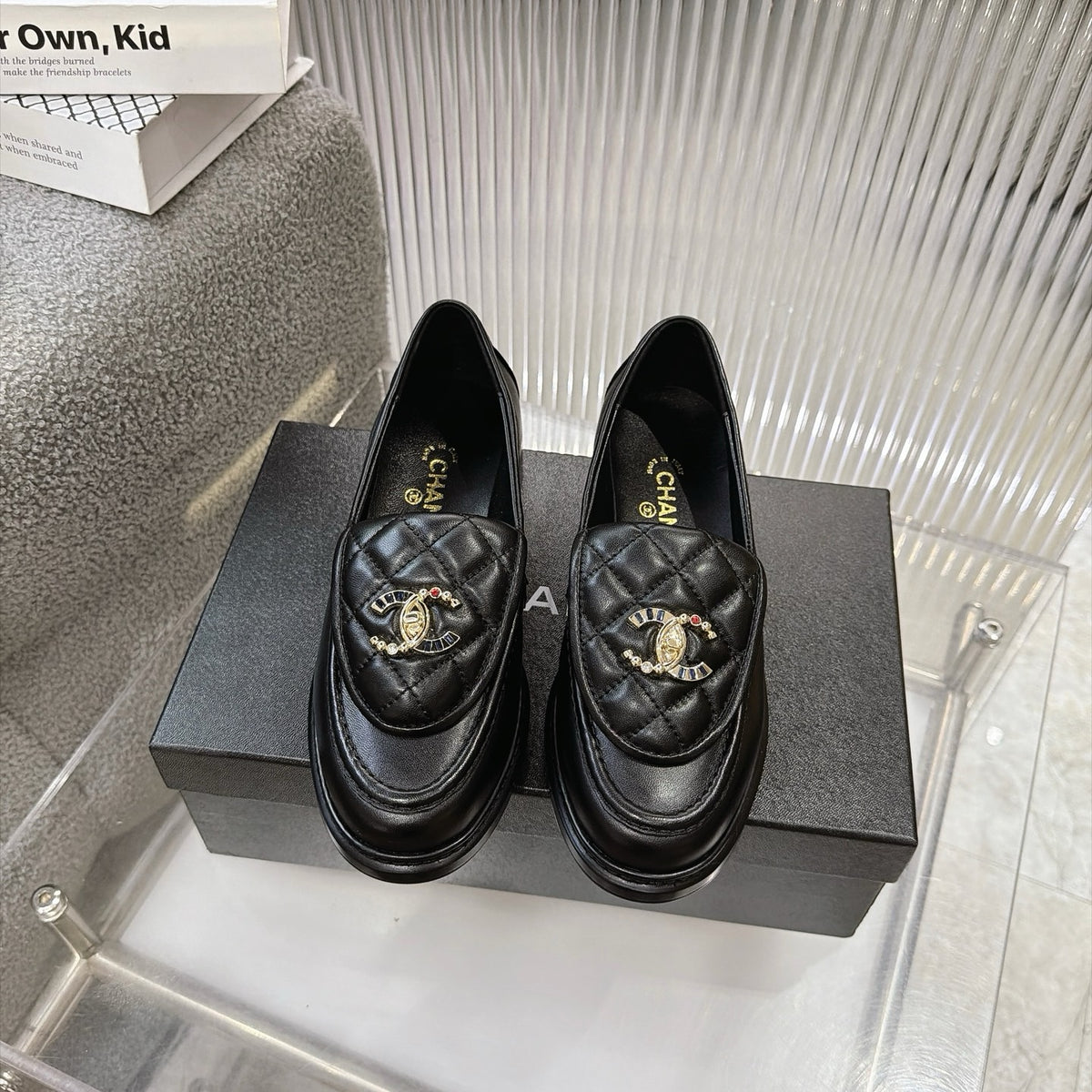 Quilted Leather Loafers