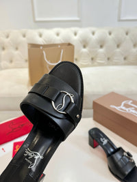 Her In Roma Leather Heeled Mules