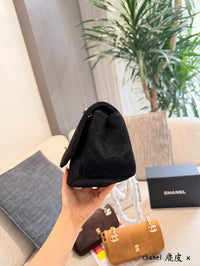 Suede Mini Flap Bag