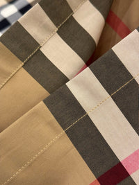 Beige Check Trousers