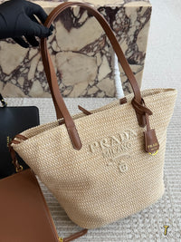 Crochet Leather Tote Bag
