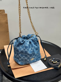 Denim Signature Bucket Bag