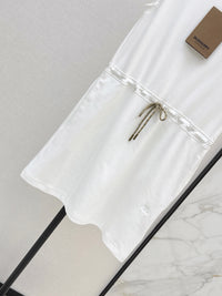 Sleeveless Check Shoulder Jersey Dress