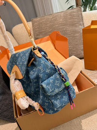 Monogram Denim Montsouris Backpack