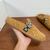 Check Suede Urchin Clogs