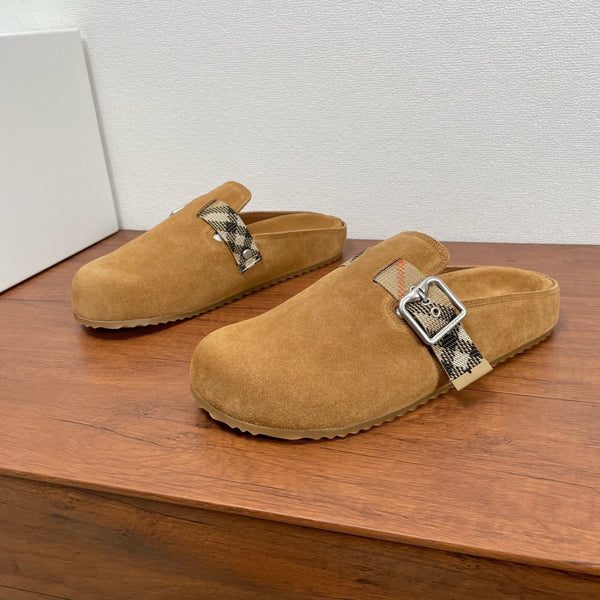 Check Suede Urchin Clogs