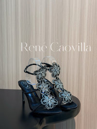 Caovilla Satin Floral Cleo Sandals