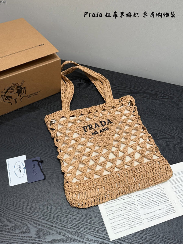 Crochet Raffia Tote Bag