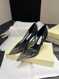 Love Embellished Mesh Pumps