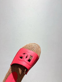 Nappa Leather Espadrille Sliders