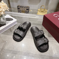Slide Sandals with Buckles