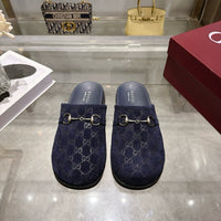 26S Horsebit Suede Mules