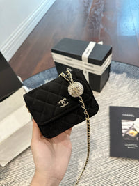 Velvet Mini Flap Bag