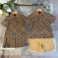Vintage Check Polo T-Shirt & Shorts Set