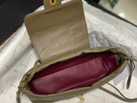Drawstring Flap Bag Lambskin