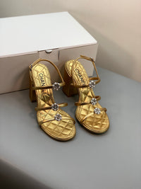 Pearl Flower Heel Sandals