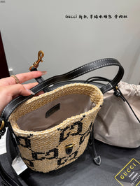 Raffia Bucket Bag