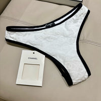 Contrast Trim Bikini Set