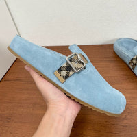 Check Suede Urchin Clogs