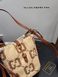 Raffia Bucket Bag