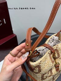 Raffia Bucket Bag