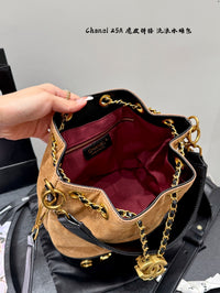 25A Suede Bucket Bag