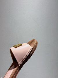 Nappa Leather Espadrille Sliders