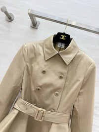 Short Peplum Trench Coat