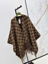 26S Wool Jacquard Cape