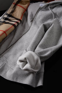 Check Zip Hoodie