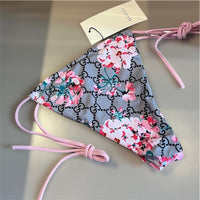 Floral Print Triangle Bikini Set