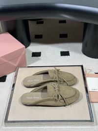 Suede Deck Mules