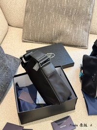 Re-Nylon and Saffiano Leather Shoulder Bag