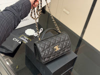 Caviar Trendy Handle Clutch