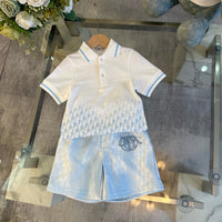 Oblique Polo T-Shirt & Shorts Set