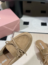 Suede Deck Mules