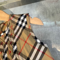 Vintage Check Pleated Sleeveless Dress