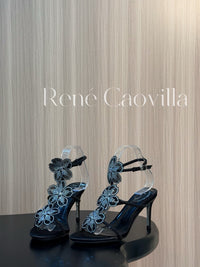 Caovilla Satin Floral Cleo Sandals