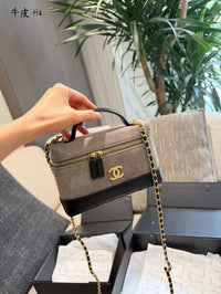 Suede Calfskin Vanity Bag