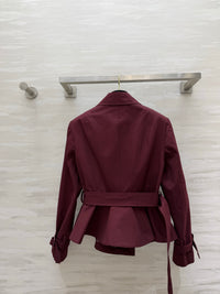 Short Peplum Trench Coat