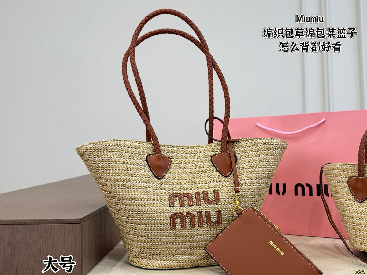 Woven Straw Tote Bag