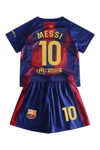 Messi #10 Barcelona Kids Soccer Jersey Set
