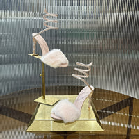Silk Satin Jewelled Sandals