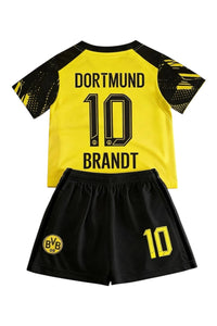 Brandt #10 Yellow & Black Kids Soccer Jersey Set