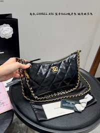 Shiny Quilted Hobo Bag
