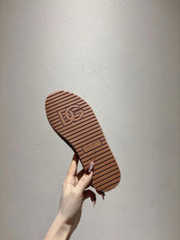 Nappa Leather Espadrille Sliders