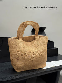 Rive Gauche Raffia Tote Bag