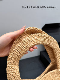Rive Gauche Raffia Tote Bag