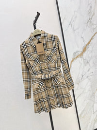 Check Cotton Shirt Dress